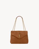 YSL Loulou Medium in Quilted Suede